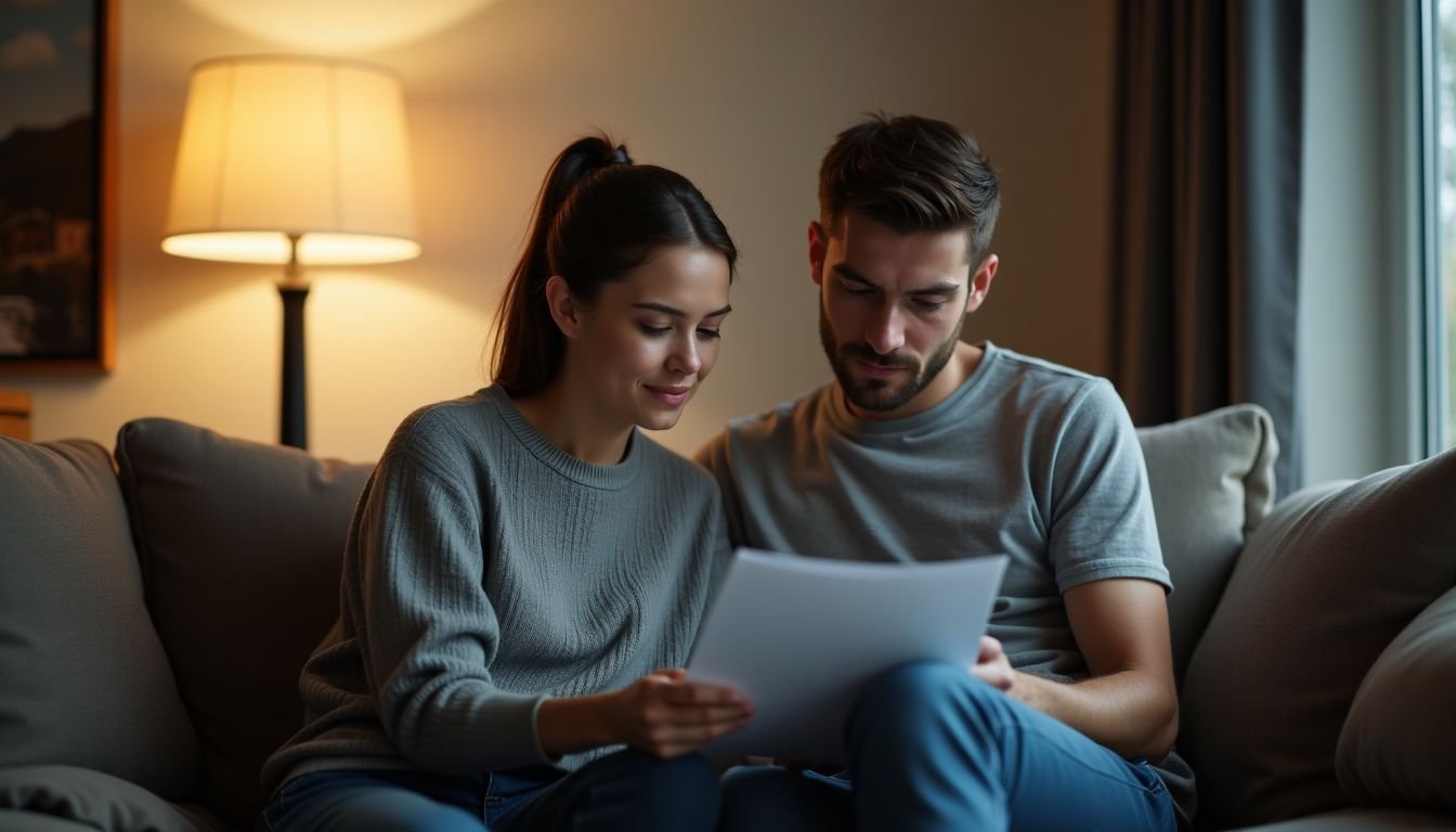 A couple in Craigieburn reviews property investment reports in a cozy living room. A couple in Craigieburn reviews property investment reports in a cozy living room.